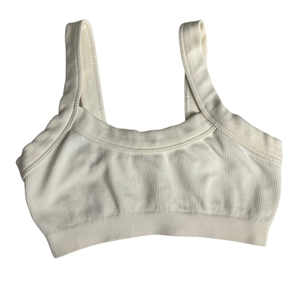 Urban Outfitters Out From Under Ribbed Seamless Bra Bralette Cream Womens XS S